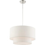 49803-91 3 Light Brushed Nickel Pendant-Lighting LumensPendant Lights