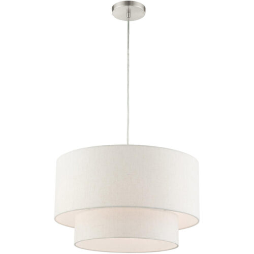 49803-91 3 Light Brushed Nickel Pendant-Lighting LumensPendant Lights