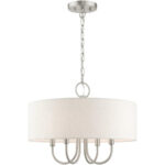 49804-91 4 Light Brushed Nickel Pendant Chandelier-Lighting LumensChandeliers