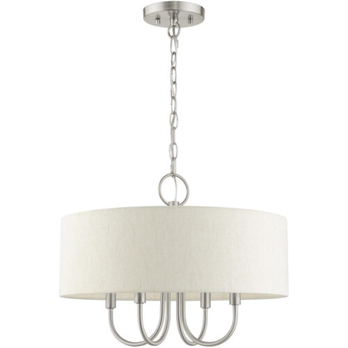 49804-91 4 Light Brushed Nickel Pendant Chandelier-Lighting LumensChandeliers