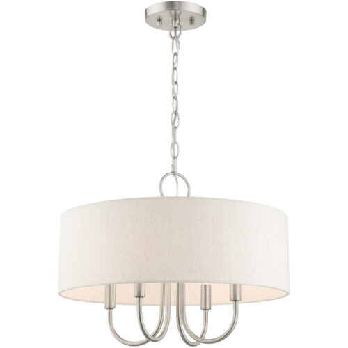 49804-91 4 Light Brushed Nickel Pendant Chandelier-Lighting LumensChandeliers