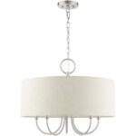 49805-91 5 Light Brushed Nickel Pendant Chandelier-Lighting LumensChandeliers