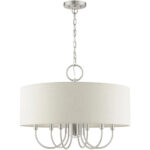 49806-91 7 Light Brushed Nickel Pendant Chandelier-Lighting LumensChandeliers