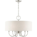 49806-91 7 Light Brushed Nickel Pendant Chandelier-Lighting LumensChandeliers