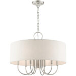 49806-91 7 Light Brushed Nickel Pendant Chandelier-Lighting LumensChandeliers