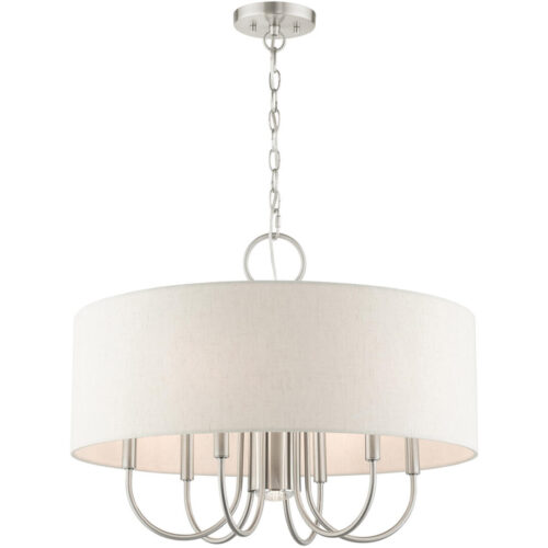 49806-91 7 Light Brushed Nickel Pendant Chandelier-Lighting LumensChandeliers