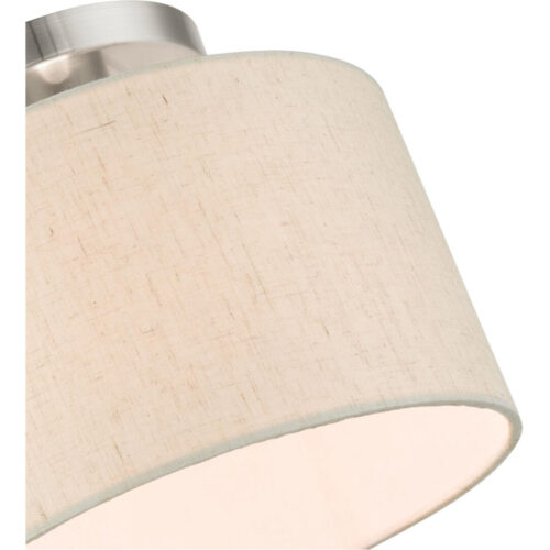 49808-91 1 Light Brushed Nickel Semi Flush-Lighting LumensSemi Flush