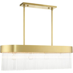 12 inch 4 Light Soft Gold Chandelier with Soft Gold Drum with Clear Crystal Rods Shade-Lighting LumensChandeliers