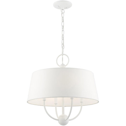 49844-03 4 Light White Pendant Chandelier-Lighting LumensChandeliers