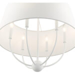 49846-03 6 Light White Pendant Chandelier-Lighting LumensChandeliers