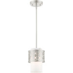 49861-91 1 Light Brushed Nickel Single Pendant-Lighting LumensPendant Lights