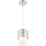 49861-91 1 Light Brushed Nickel Single Pendant-Lighting LumensPendant Lights