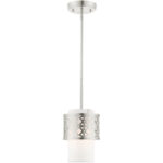 49861-91 1 Light Brushed Nickel Single Pendant-Lighting LumensPendant Lights