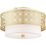 49863-33 3 Light Soft Gold Semi Flush-Lighting LumensSemi Flush