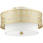 49863-33 3 Light Soft Gold Semi Flush-Lighting LumensSemi Flush