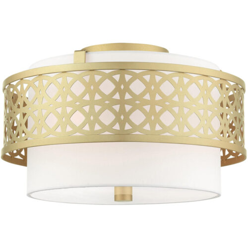 49863-33 3 Light Soft Gold Semi Flush-Lighting LumensSemi Flush