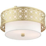 49863-33 3 Light Soft Gold Semi Flush-Lighting LumensSemi Flush