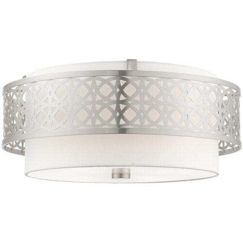 49864-91 4 Light Brushed Nickel Semi Flush-Lighting LumensSemi Flush