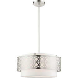 49865-91 4 Light Brushed Nickel Pendant Chandelier-Lighting LumensChandeliers