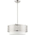 49865-91 4 Light Brushed Nickel Pendant Chandelier-Lighting LumensChandeliers