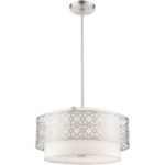 49865-91 4 Light Brushed Nickel Pendant Chandelier-Lighting LumensChandeliers