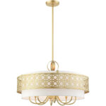 49867-33 9 Light Soft Gold Pendant Chandelier-Lighting LumensChandeliers