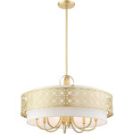 49867-33 9 Light Soft Gold Pendant Chandelier-Lighting LumensChandeliers