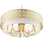 49867-33 9 Light Soft Gold Pendant Chandelier-Lighting LumensChandeliers