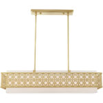 49868-33 6 Light Soft Gold Linear Chandelier-Lighting LumensChandeliers