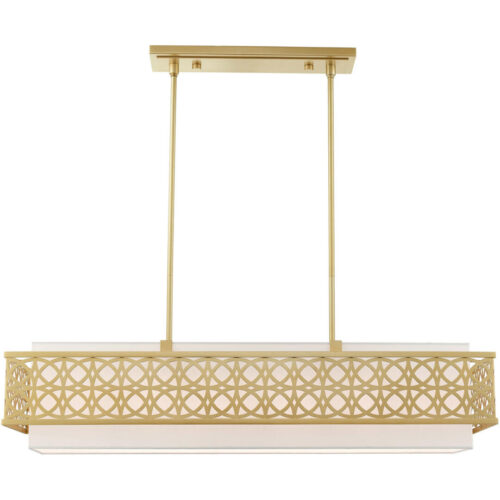 49868-33 6 Light Soft Gold Linear Chandelier-Lighting LumensChandeliers