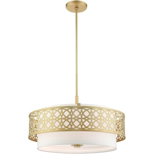 49870-33 5 Light Soft Gold Pendant Chandelier-Lighting LumensChandeliers