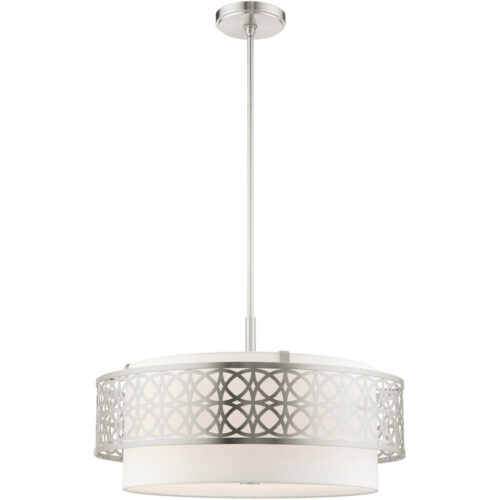 49870-91 5 Light Brushed Nickel Pendant Chandelier-Lighting LumensChandeliers