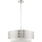 49870-91 5 Light Brushed Nickel Pendant Chandelier-Lighting LumensChandeliers