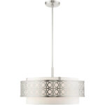 49870-91 5 Light Brushed Nickel Pendant Chandelier-Lighting LumensChandeliers