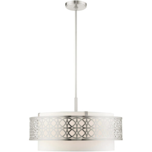 49870-91 5 Light Brushed Nickel Pendant Chandelier-Lighting LumensChandeliers