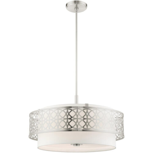 49870-91 5 Light Brushed Nickel Pendant Chandelier-Lighting LumensChandeliers