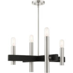 49994-91 4 Light Brushed Nickel Chandelier-Lighting LumensChandeliers