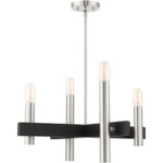 49994-91 4 Light Brushed Nickel Chandelier-Lighting LumensChandeliers