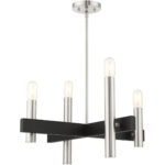 49994-91 4 Light Brushed Nickel Chandelier-Lighting LumensChandeliers