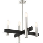 49994-91 4 Light Brushed Nickel Chandelier-Lighting LumensChandeliers