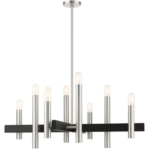 49998-91 8 Light Brushed Nickel Chandelier-Lighting LumensChandeliers