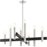 49998-91 8 Light Brushed Nickel Chandelier-Lighting LumensChandeliers