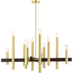 49999-12 12 Light Satin Brass Chandelier-Lighting LumensChandeliers