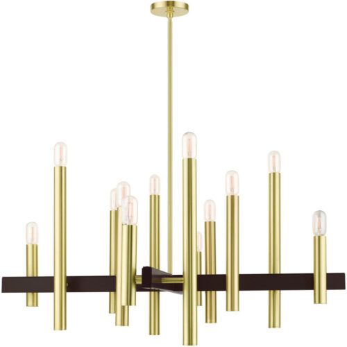 49999-12 12 Light Satin Brass Chandelier-Lighting LumensChandeliers