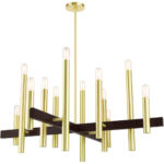 49999-12 12 Light Satin Brass Chandelier-Lighting LumensChandeliers