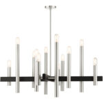 49999-91 12 Light Brushed Nickel Chandelier-Lighting LumensChandeliers