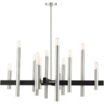 49999-91 12 Light Brushed Nickel Chandelier-Lighting LumensChandeliers