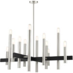 49999-91 12 Light Brushed Nickel Chandelier-Lighting LumensChandeliers