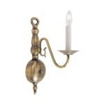 4.375 inch 1 Light Antique Brass Wall Sconce with Steel base material-Lighting LumensWall Sconces