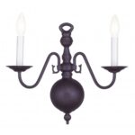 12.75 inch 2 Light Bronze Wall Sconce with Steel base material-Lighting LumensWall Sconces